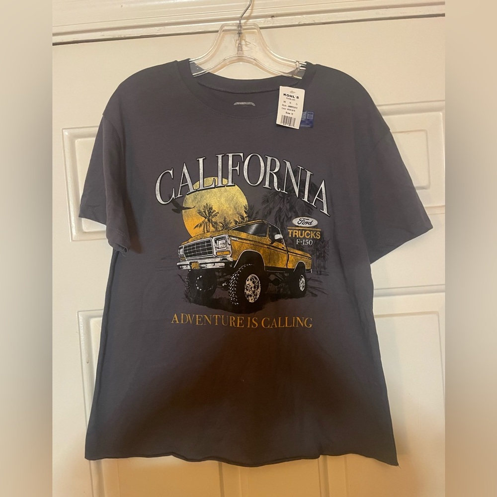 Hybrid Apparel- Licensed Ford Product- California Adventure Tee - Dark Gray